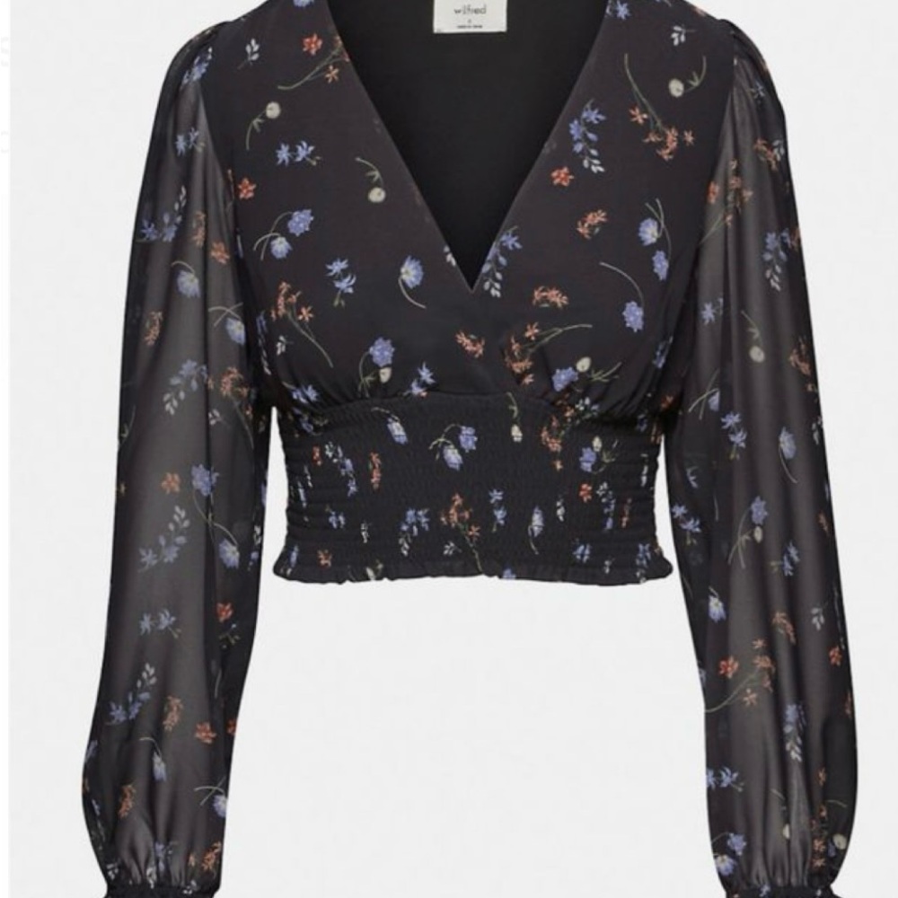 Aritzia Wilfred Floral Blouse